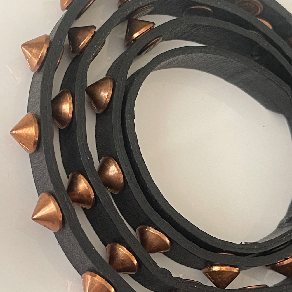 Animale Black Belt with Copper Studs